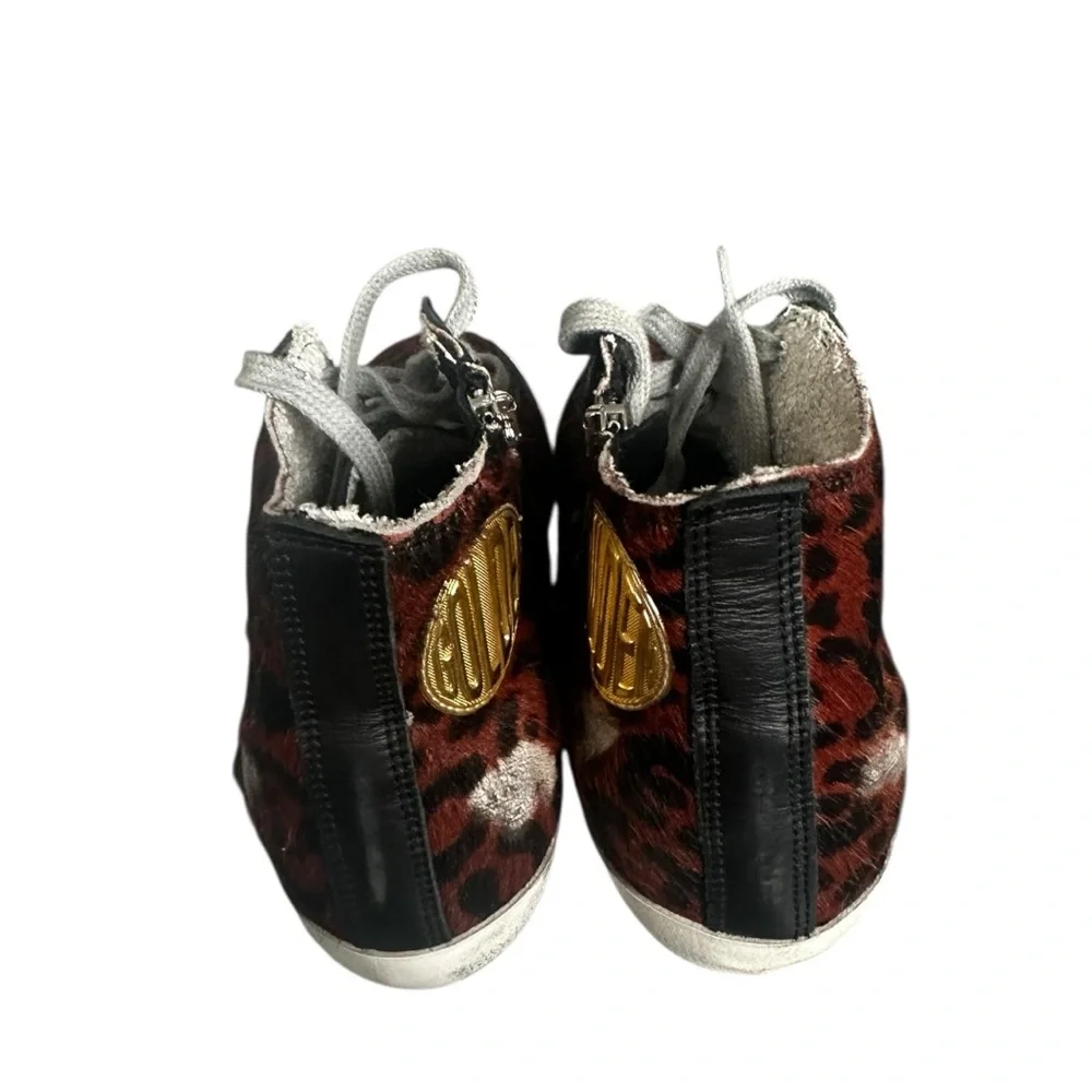 Golden Goose Leopard Print Sneakers womens 8‎ - Picture 4 of 8